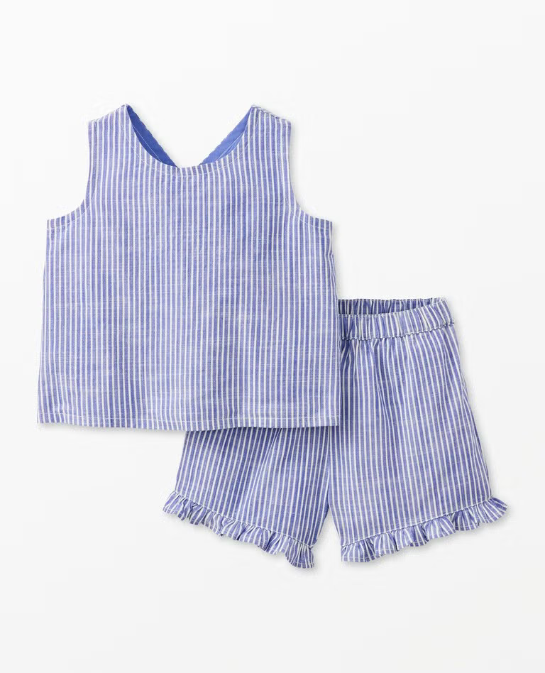 Baby Poplin Crossback Top & Shorts Set | Hanna Andersson