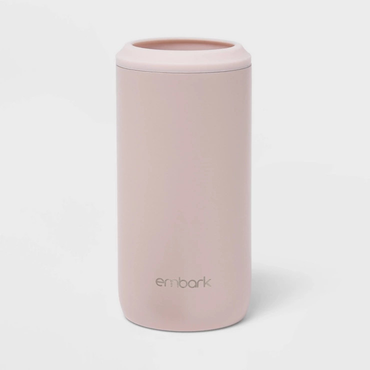 12oz Stainless Steel Slim Can Cooler Blush - Embark™ | Target