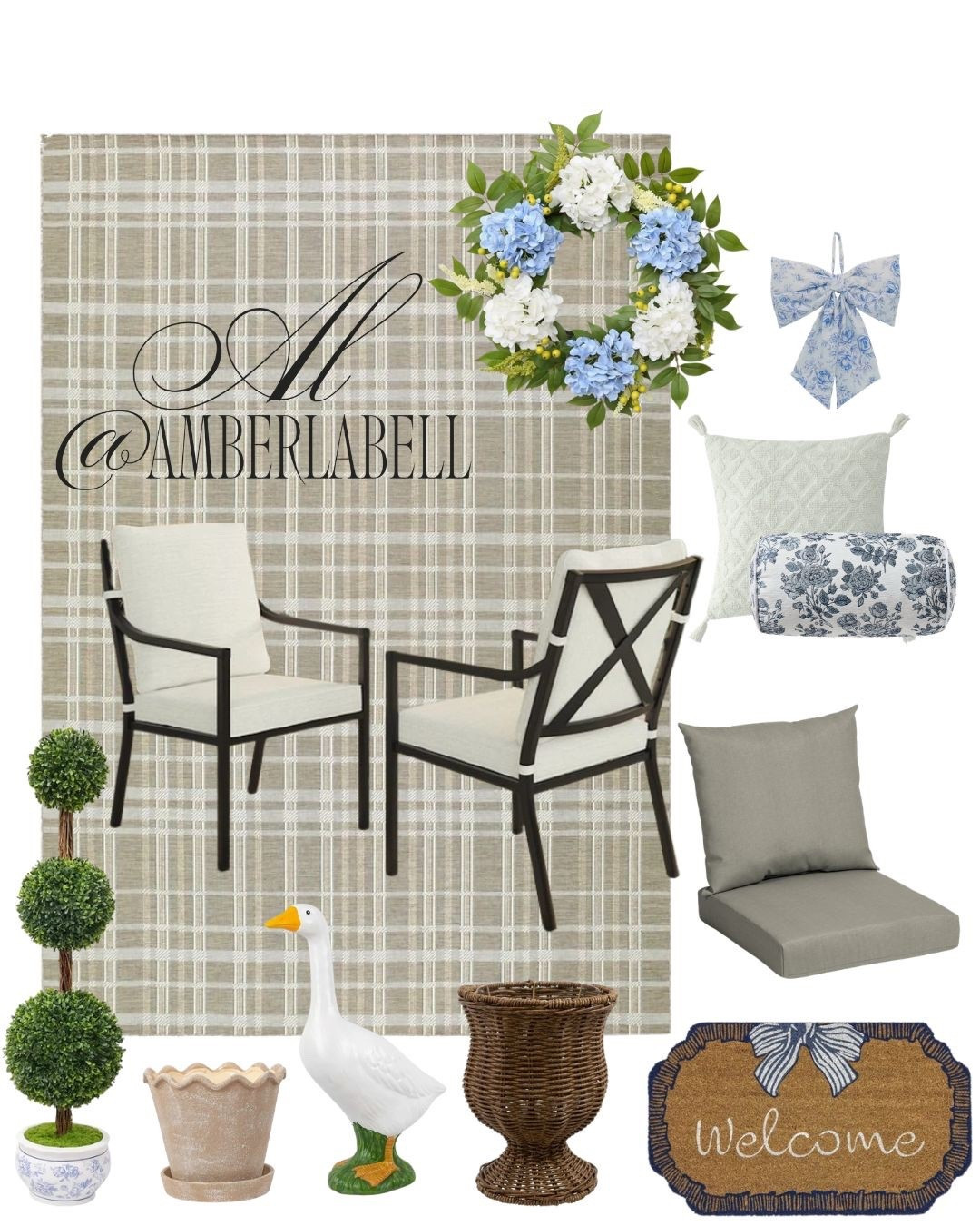 Spring porch inspo- loving the blue goose trend! 

#LTKHome #LTKSeasonal #LTKSaleAlert