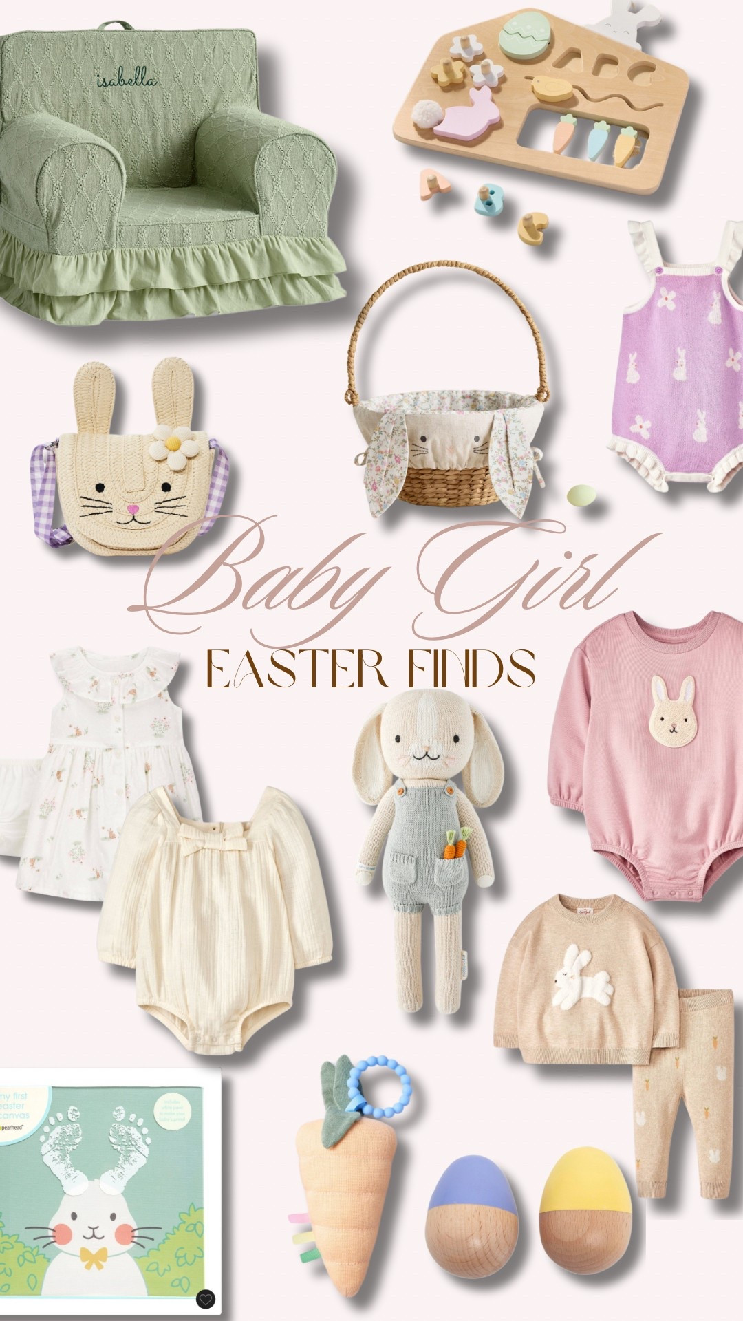 Baby girls first Easter!!! 

baby’s first Easter gift, Easter gift for baby, first Easter present, baby Easter basket, newborn Easter gift, Easter gift ideas for infants, baby’s first Easter outfit, Easter stuffed animals for baby, personalized Easter gift for baby, Easter toys for infants, Easter books for babies, baby’s first Easter keepsake, non-candy Easter gifts for baby, Easter sensory toys for baby, Easter teething toys

#LTKBaby #LTKSpringSale #LTKSeasonal