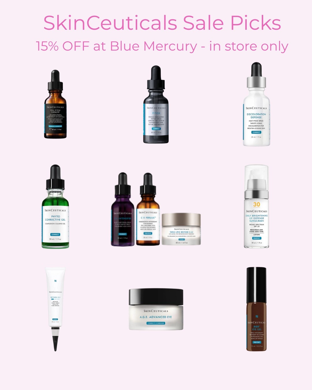 SkinCeuticals is 15% off right now at Bluemercury — and that never happens.
These are my go-to glow staples I actually use daily: CE Ferulic, the glow SPF, the retinol, p-tiox serum, and the eye cream that keeps me looking awake even when I’m not.

If you’ve been waiting… this is your sign.

#SkinCeuticals
#LTKBeauty
#SkincareSale
#GlowUpKit
#MorningRoutine
#BluemercurySale
#LTKFinds
#SkincareFavorites
#MashaGabriellaGlow


#LTKStyleTip #LTKGiftGuide #LTKBeauty