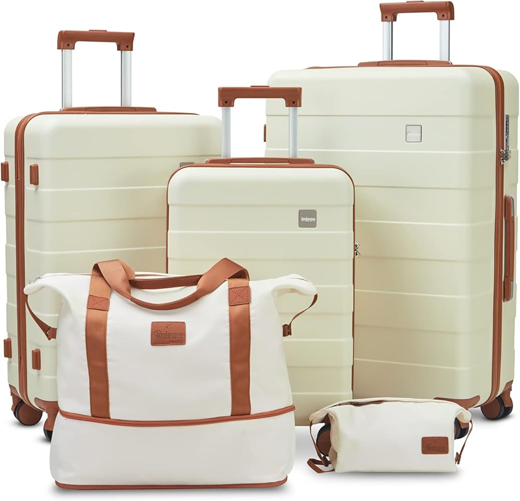 imiomo 3 Piece Luggage Sets,Suitcase with Spinner Wheels,Luggage Set Clearance for Women, Lightwe... | Amazon (US)