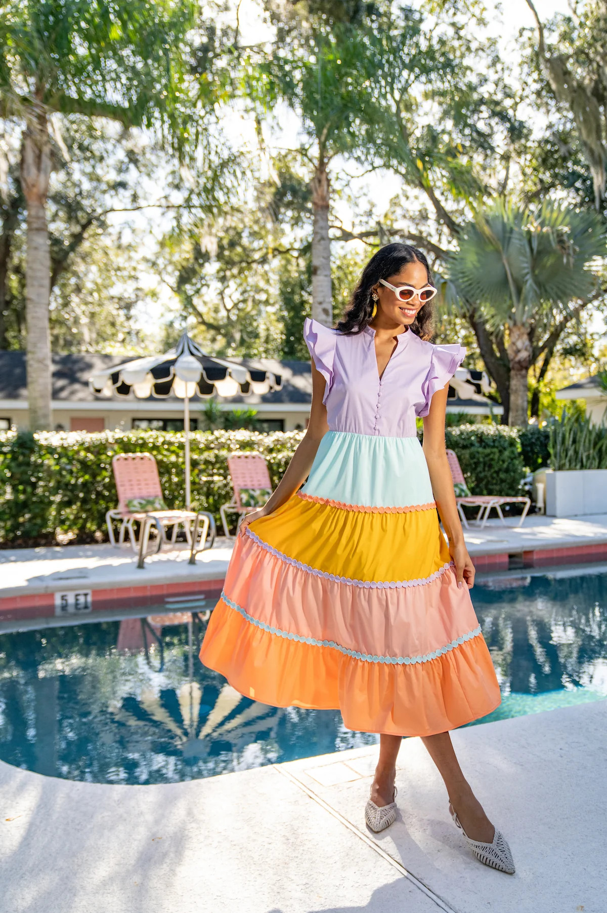 Kemble Dress in Sherbet Colorblock | CROSBY by Mollie Burch | CROSBY by Mollie Burch