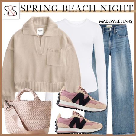 A long sleeve polo with wide leg trouser jeans and new balance sneakers is a great vacation or spring work outfit!

#LTKSeasonal #LTKstyletip #LTKover40