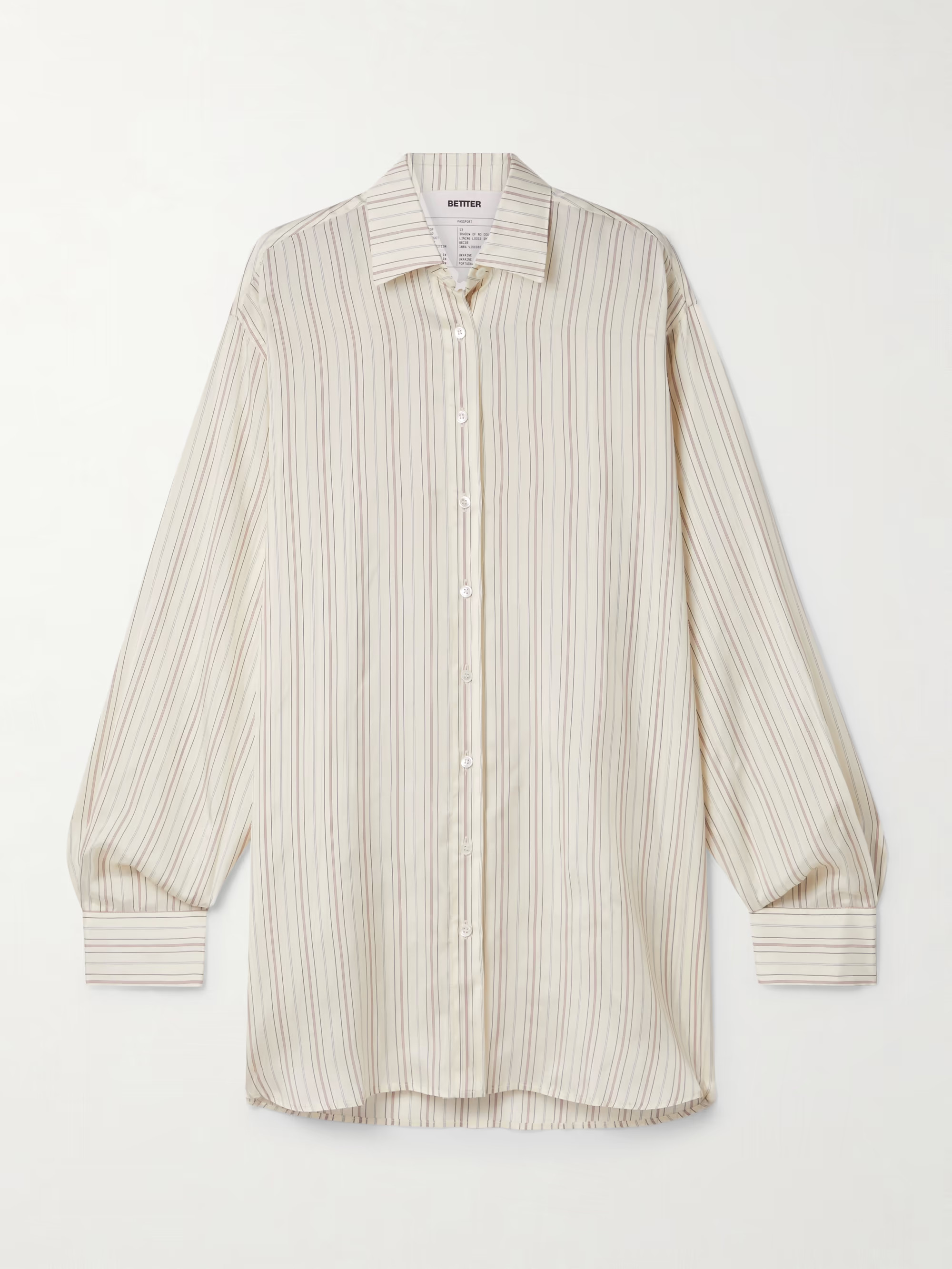 + NET SUSTAIN oversized striped woven shirt | NET-A-PORTER (US)