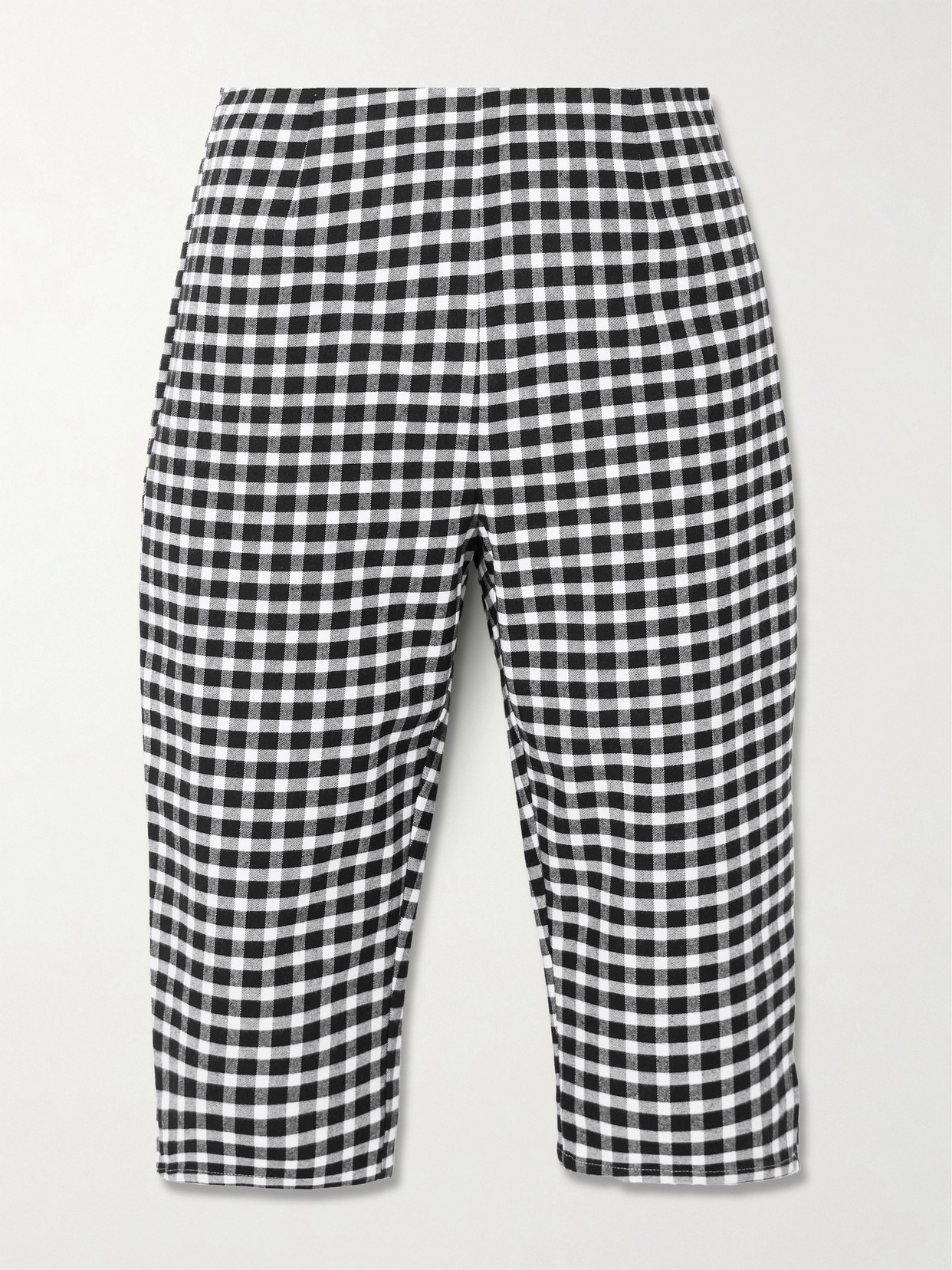 Posse - Chiara Cropped Checked Cotton-blend Capri Pants - Black | NET-A-PORTER (US)