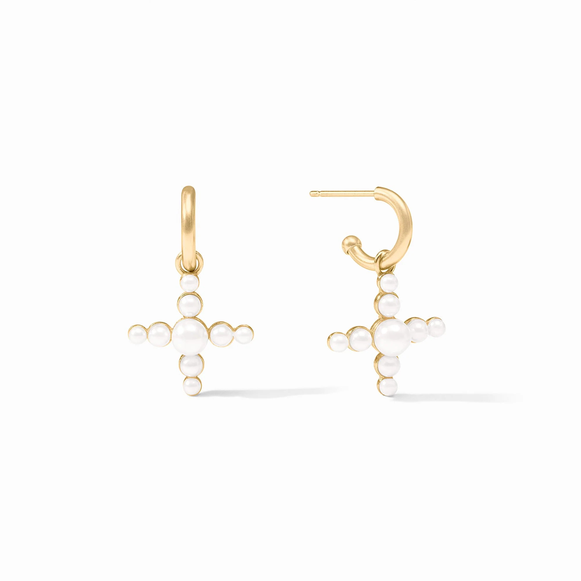 Gumdrop Cross Hoop & Charm Earring | Julie Vos | Julie Vos
