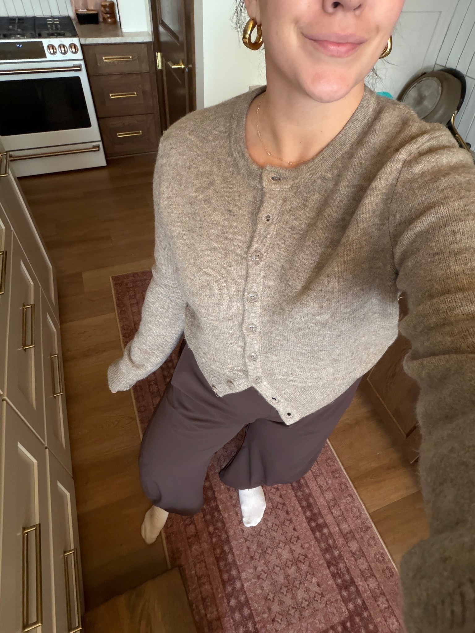 Cozy but rich chic. Cozy fall outfit, mom style. 

#LTKmomlife #LTKHoliday #LTKMidsize