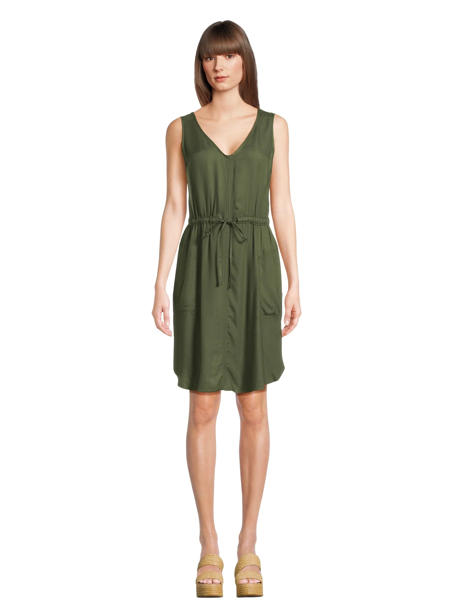 Time and Tru Women's Sleeveless Utility Dress, Sizes XS-XXXL | Walmart (US)