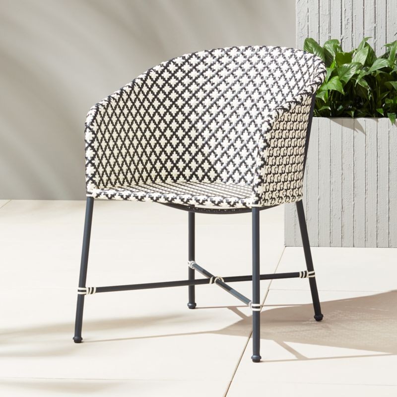 Brava Modern Outdoor Wicker Modern Outdoor Patio Dining Chair + Reviews | CB2 | CB2