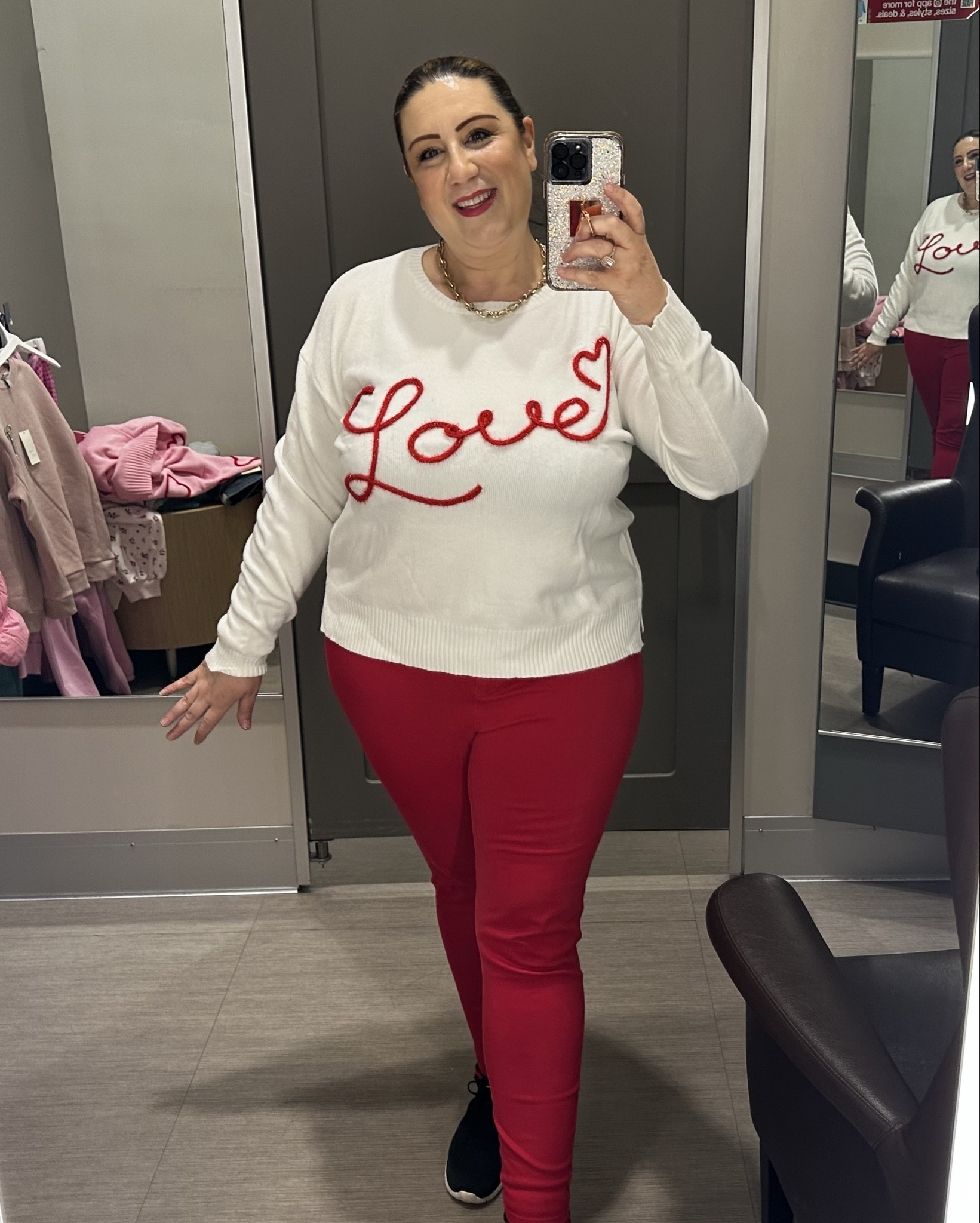 Feeling the ❤️ today. Somebody needs a pay bonus for making the letter E into a heart! Serious how darn cute is the raised cloth embellished letters on this sweater. 

Sizes S-XXL perfect stretch for us curvy girls & soft as a kitten to boot.

Comment “ love “ for the 🔗 or ✅ my LTK @StylingCurves for the details. 








#midsizefashion #plussizefashion #targetstyle #targetmisthave 
#love #valentinesdaytheme #valentinesdaysweater #heartsweater #target #targetstyle #targetfashion#targetfinds #targethaul #targetoutfit 
#valentinesdayoutfit #valentinesday #valentinesdayootd #valentinesdaystyle #valentinesdayfashion #size16 #size18 #size14  #size12 #size20 #size10 #pearshape #rectangleshape #hourglassshape #midsize #midsizestyle #midsizefashion #plussizefashion #plussize #plussizestyle #over40style #over50style #over50fashion #over40fashion #curvyfashion #curvystyle #StylingCurves #styleinspo #outfitinspo #shopwithme 
#affordableclothes #affordable 
#affordablefashion #budgetfriendly

#LTKmomlife #LTKootd #LTKMidsize