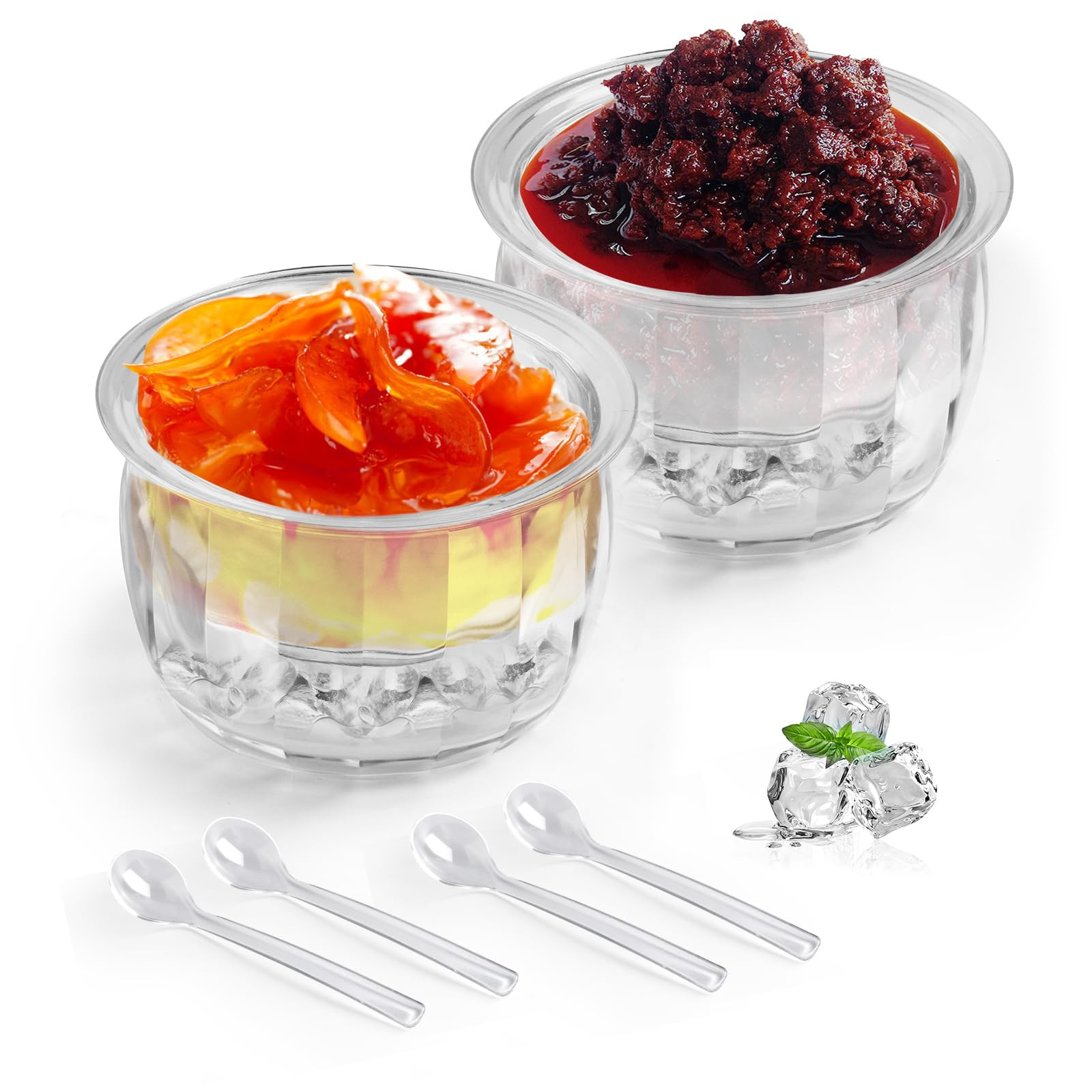 Chilled Dip Bowl,2 Packs Ice Chiller Bowl,Dip Holder with Ice,Chilled Bowls for Serving for Party... | Amazon (US)