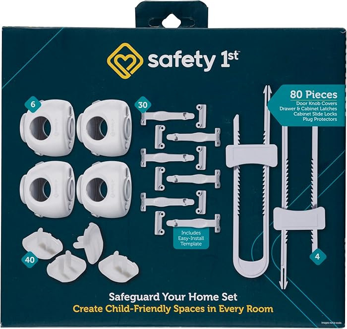 Safety 1st Home Safeguarding and Childproofing Set (80 Pcs), White | Amazon (US)