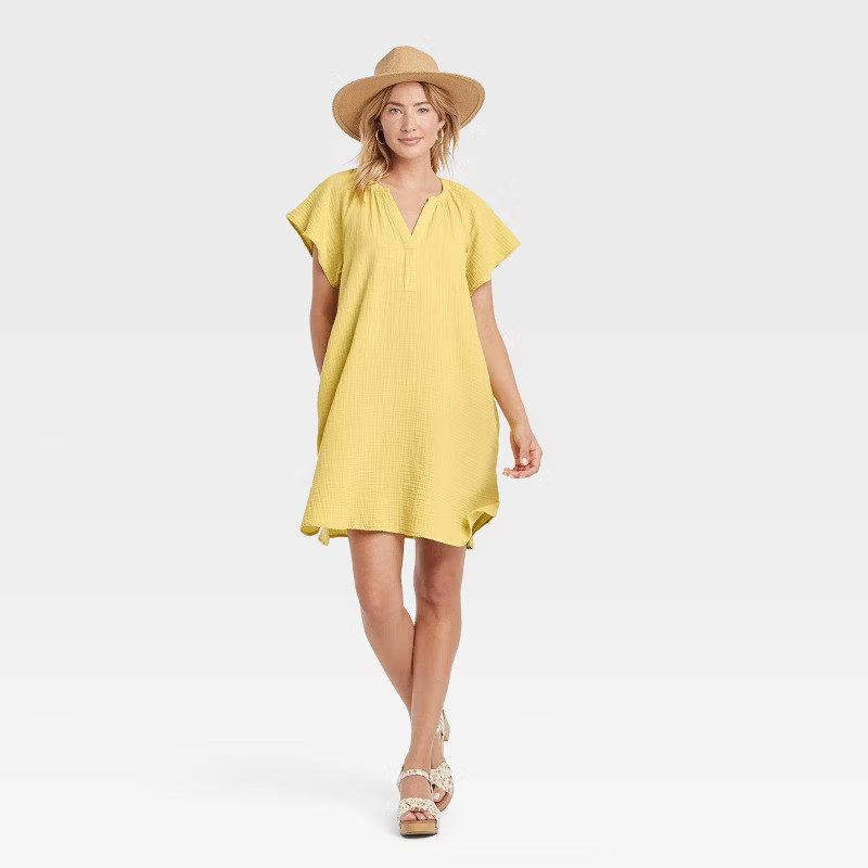 Women's Flutter Short Sleeve Woven Dress - Universal Thread™ | Target