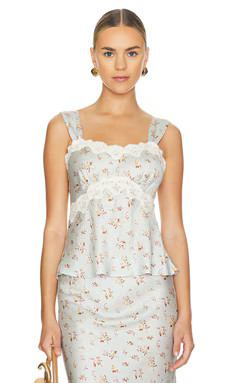SPELL Fleur Cami in Teapot Blue from Revolve.com | Revolve Clothing (Global)