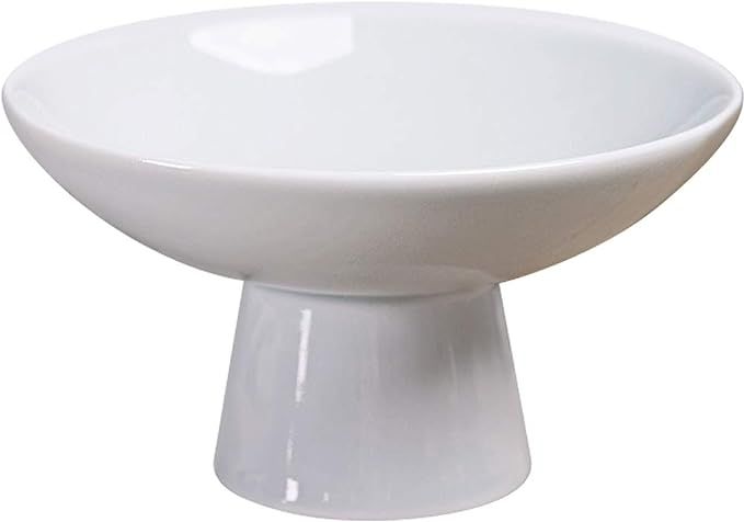 Pearlead Ceramic Footed Bowl Round Pedestal Bowl Decorative Fruit Bowl Holder Dessert Display Sta... | Amazon (US)