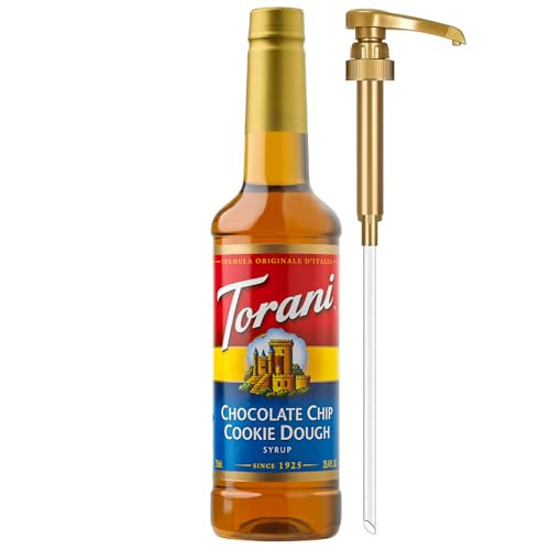 Torani Chocolate Chip Cookie Dough Coffee Syrup, Flavored Syrup for Drinks, Pump Included, 25.4 Fl Oz | Amazon (US)