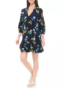 Women's Blouson Sleeve Paisley Peasant Dress | Belk