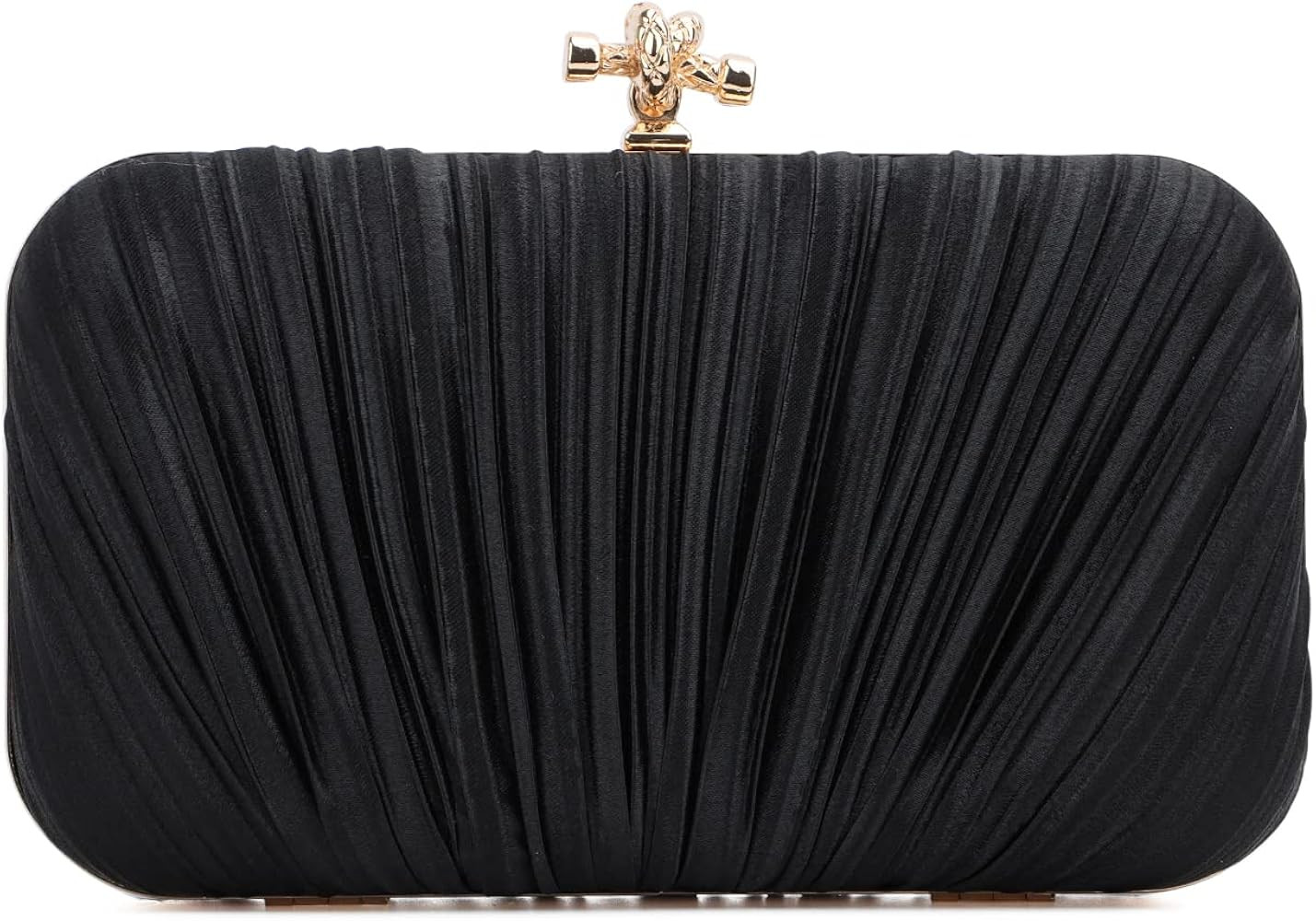 Freie Liebe Clutch Purses for Women Evening Bag Pleated Clutch Bag with Chain for Wedding Party | Amazon (US)