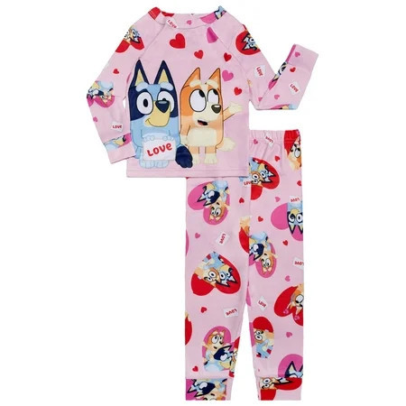 Character Toddler Unisex Valentine's Day Pajama Set, 2-Piece, Sizes 12M-5T | Walmart (US)