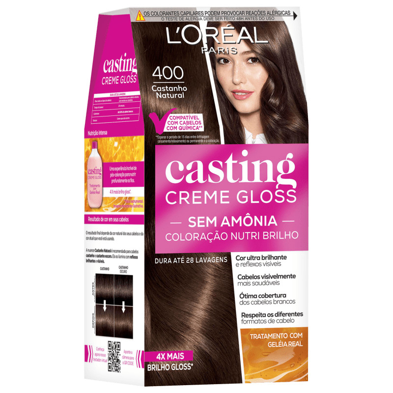 Casting Creme Gloss 400 Castanho Natural
        
            
                 - Tonalizante | Beleza Na Web (BR)