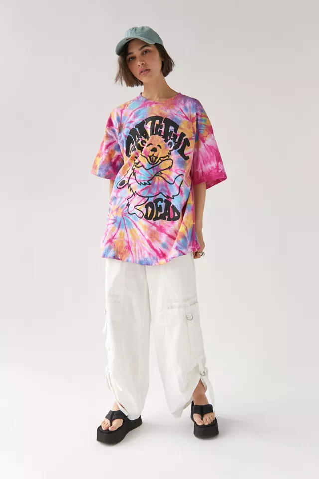 Grateful Dead Bear Tie-Dye T-Shirt Dress | Urban Outfitters (US and RoW)