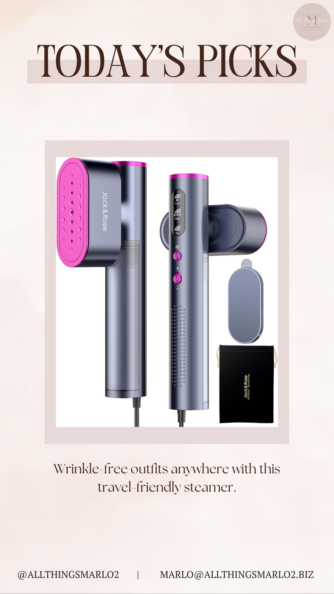 Wrinkle-free outfits anywhere with this travel-friendly steamer. 

 #LTKSeasonal #LTKWorkwear #LTKTravel