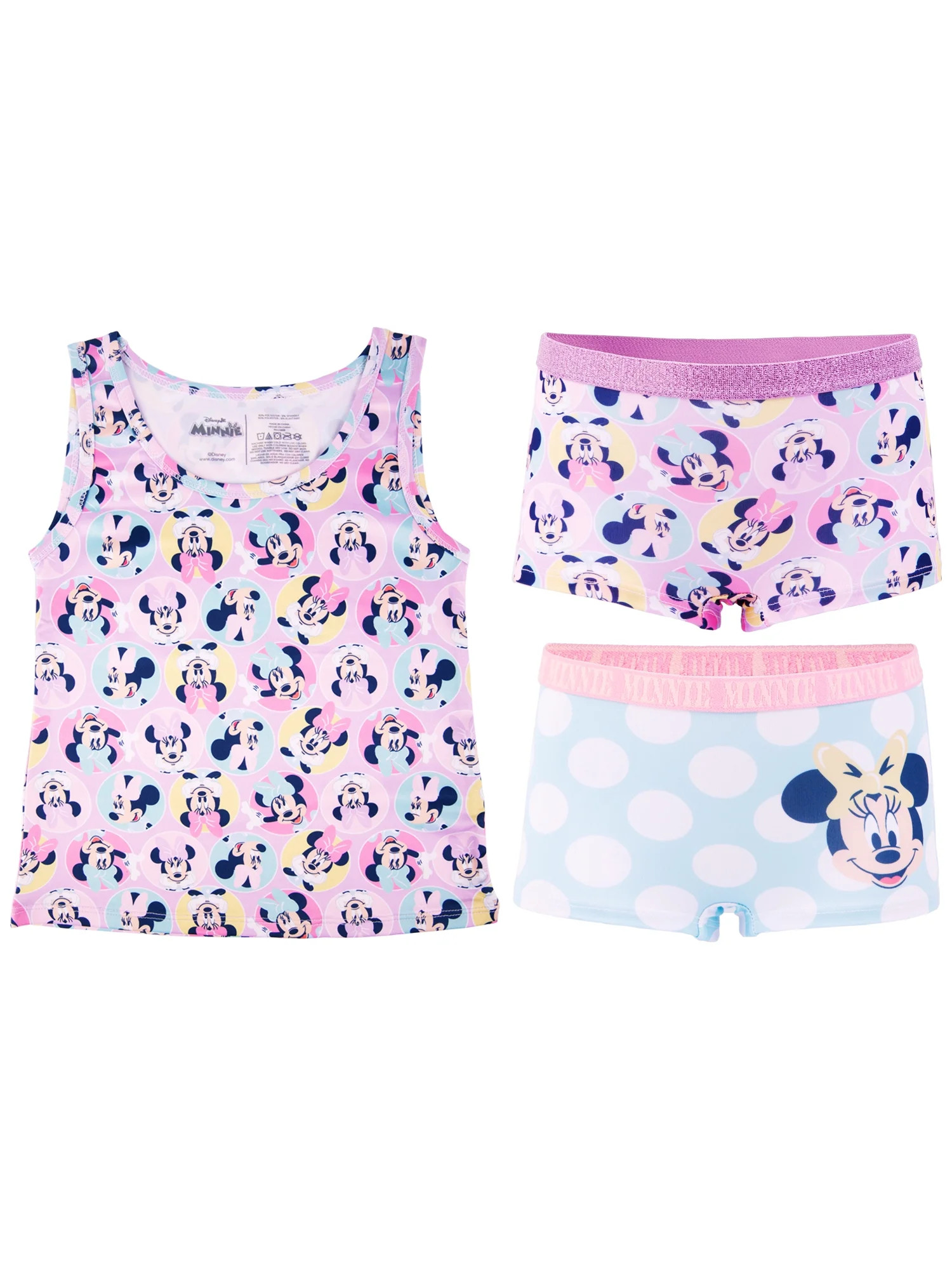 Character Toddler Girl Tank Top and Boyshorts Set, 3-Piece, Sizes 2T-4T | Walmart (US)