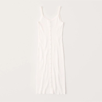 Button-Down Sweater Midi Dress | Abercrombie & Fitch (US)