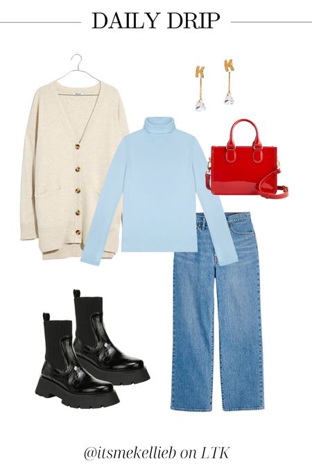 Cool girl outfit inspo | fall and winter outfit | monogrammed accessories | turtleneck | Madewell | boots

#LTKshoecrush #LTKcurves #LTKstyletip