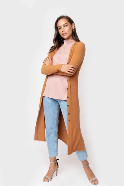 Duster Cardigan Sweater with Side Slits | Gibson