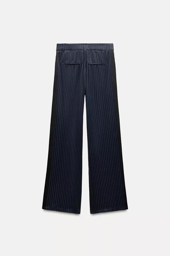 SATIN PINSTRIPE PANTS | Zara US
