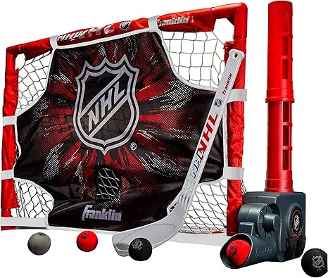 Franklin Sports NHL Kids Knee Hockey Goal Set - Mini Hockey Goal + Stick Set - Automatic Hockey B... | Amazon (US)