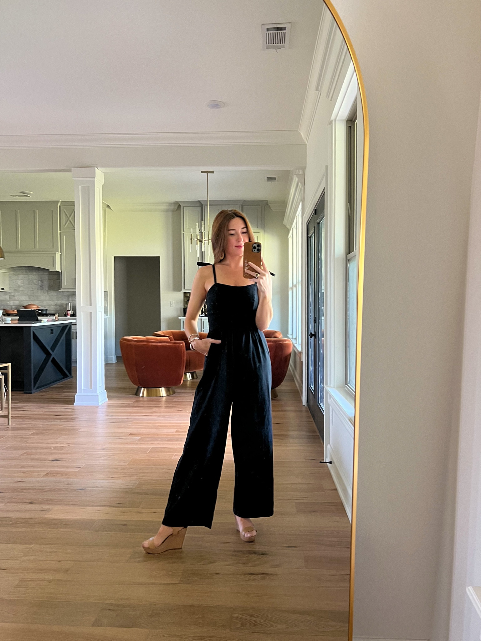 This jumpsuit is a 10/10. It has adjustable straps that tie into a cute bow detail and pockets for added functionality and comfort. 30% off today at checkout! 

#LTKsalealert #LTKunder100 #LTKshoecrush