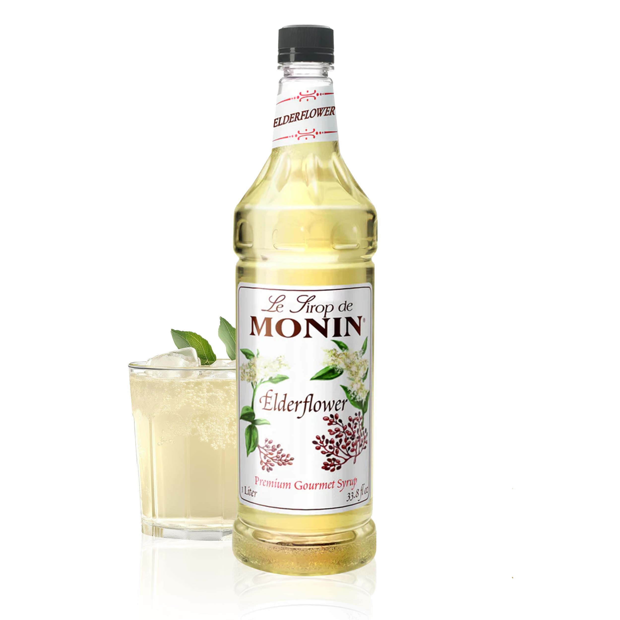 Monin - Elderflower Syrup, Delicate Scent with Floral Sweetness, Great for Cocktails, Lemonades, ... | Amazon (US)