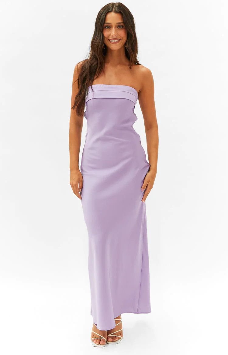 Maiah Lilac Maxi Dress | Beginning Boutique (US)
