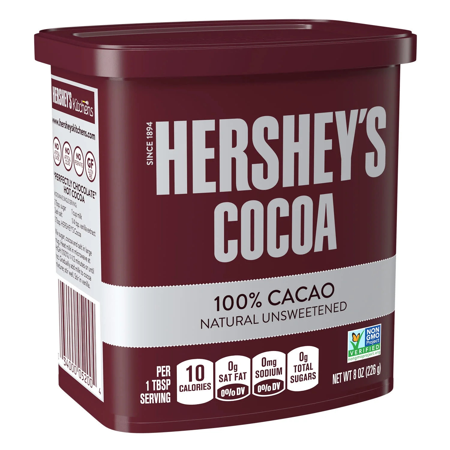 Hershey's Natural Unsweetened Cocoa Powder, Can 8 oz - Walmart.com | Walmart (US)