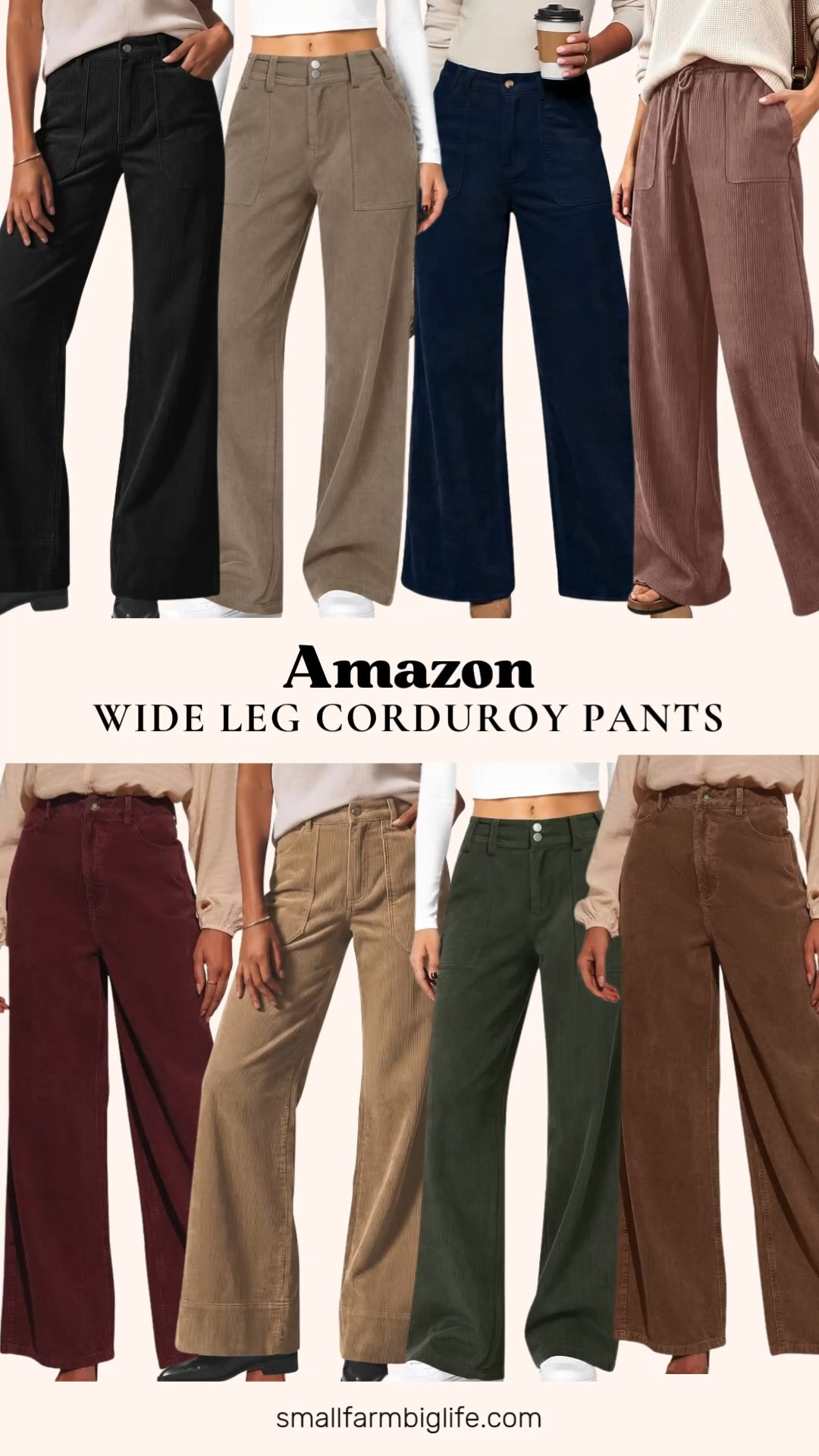 Wide leg corduroy pants are trending everywhere this fall, and they are such an easy way to build autumn outfits.

The khaki and black Cicy Bell Corduroy Flare Pants both have such an easy, elastic waist fit, perfect for casual days or running errands. For a slightly more relaxed silhouette, the army green and mushroom Rapbin Wide Leg Corduroy Pants have a soft ribbed texture and a double button and zipper closure that feels a little more polished.

The wine red and brown Sidefeel Wide Leg Corduroy Pants have a palazzo style fit with tummy control, making them a comfortable option for business casual workwear or the office. The mocha pink KISSMODA Corduroy Wide Leg Pants are a lightweight, drawstring option that works just as well for lounging as it does a casual outing, and the navy Acelitt Wide Leg Corduroy Pants round things out as an easy, versatile neutral.

So many great corduroy pants to shop for fall, all linked for you.

#amazonfashion #corduroy #fallfashion #falloutfits #autumnoutfits 

 #LTKootd #LTKOver40 #LTKWorkwear