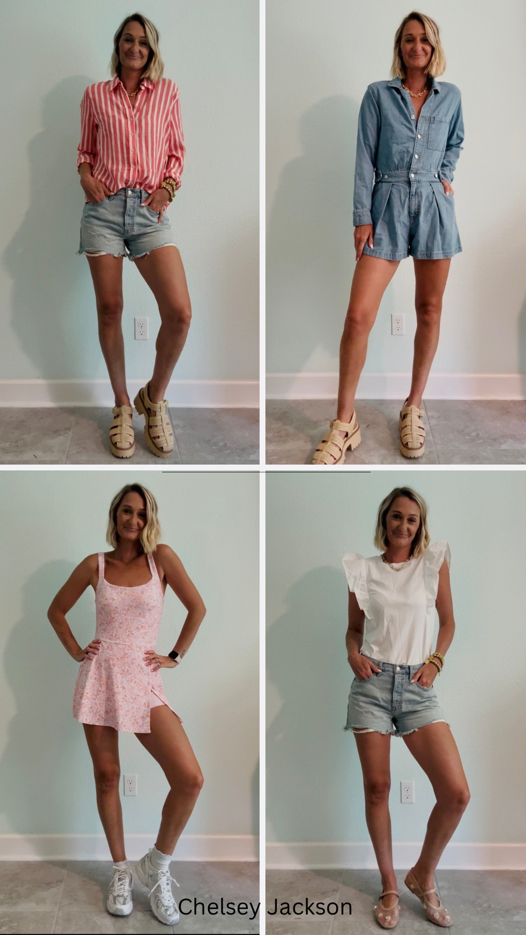 Target cuteness and all 25% off! 

#target 
- athletic dress: medium
- stripe button up: medium 
- denim romper - 6
- white ruffle top : small 

#LTKSaleAlert #LTKActive #LTKSeasonal