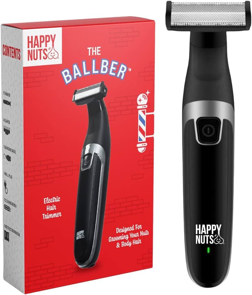 HAPPY NUTS The Ballber Electric Groin & Body Hair Trimmer for Men - Mens Body Groomer Kit for Pri... | Amazon (US)