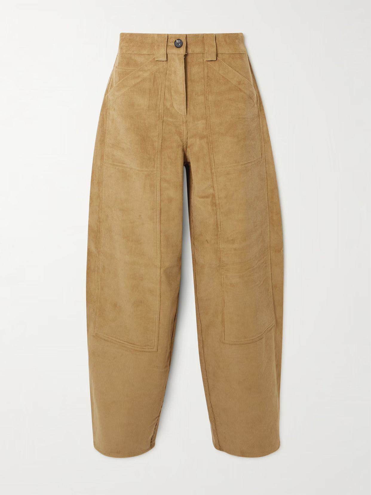 Co - Cotton-corduroy Barrel-leg Pants - Brown | NET-A-PORTER (US)