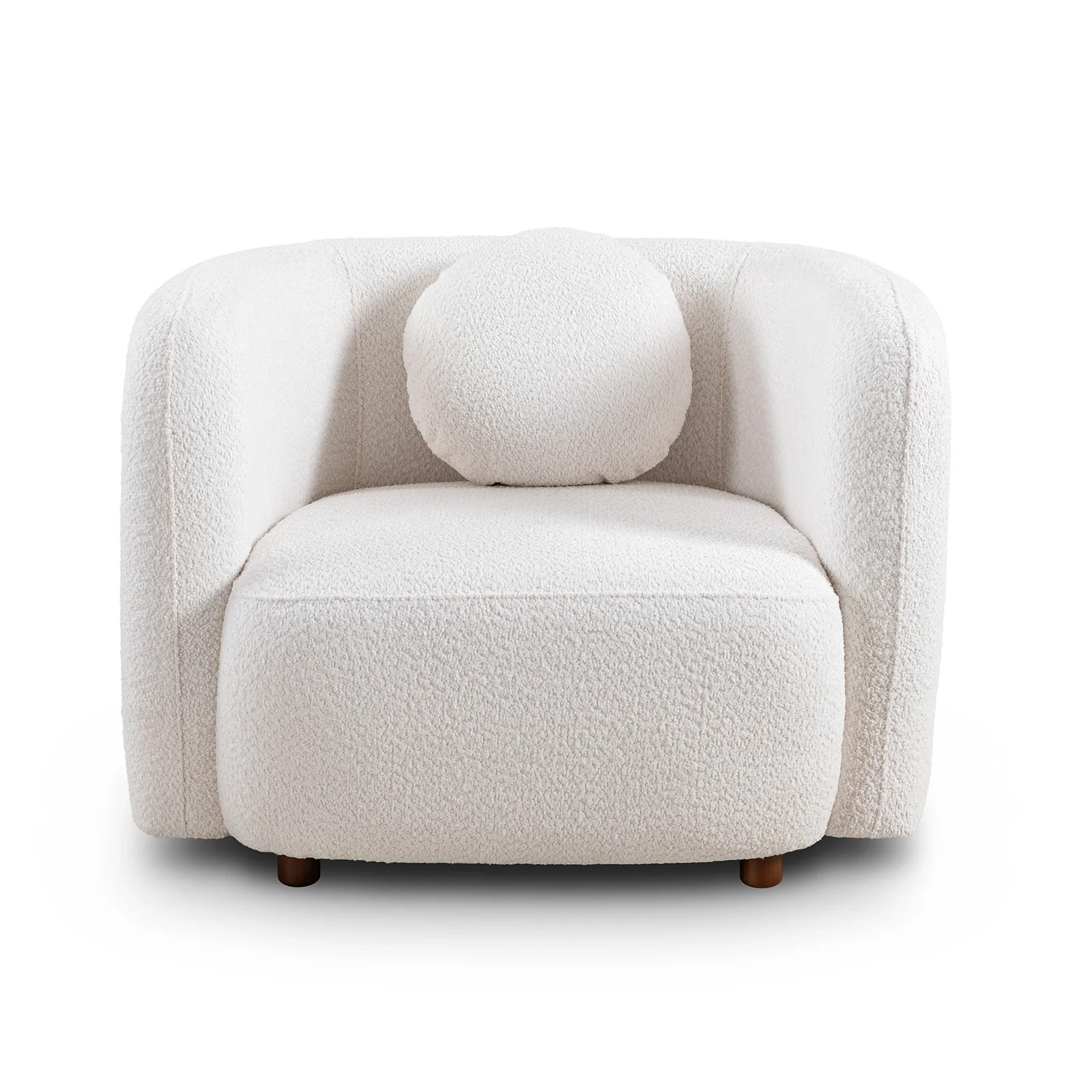 Streamdale Boucle Fabric Accent Sofa Chair, Japandi Style Armchair | Shop Simon
