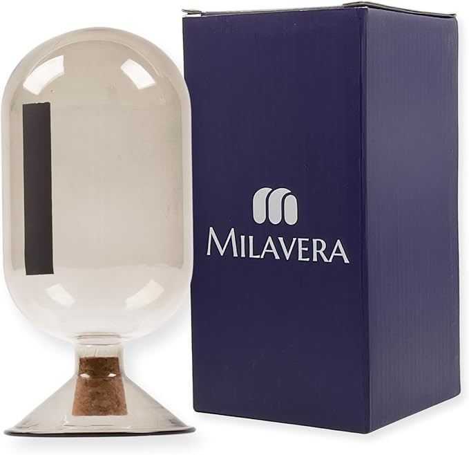 Premium Smoke Glass Cloche - Decorative Jar with Striker. Holder for Long Matches for Candles, Fi... | Amazon (US)