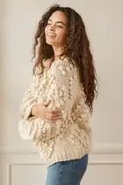 Cuddly Kisses Beige Popcorn Knit Cardigan Sweater | Lulus (US)