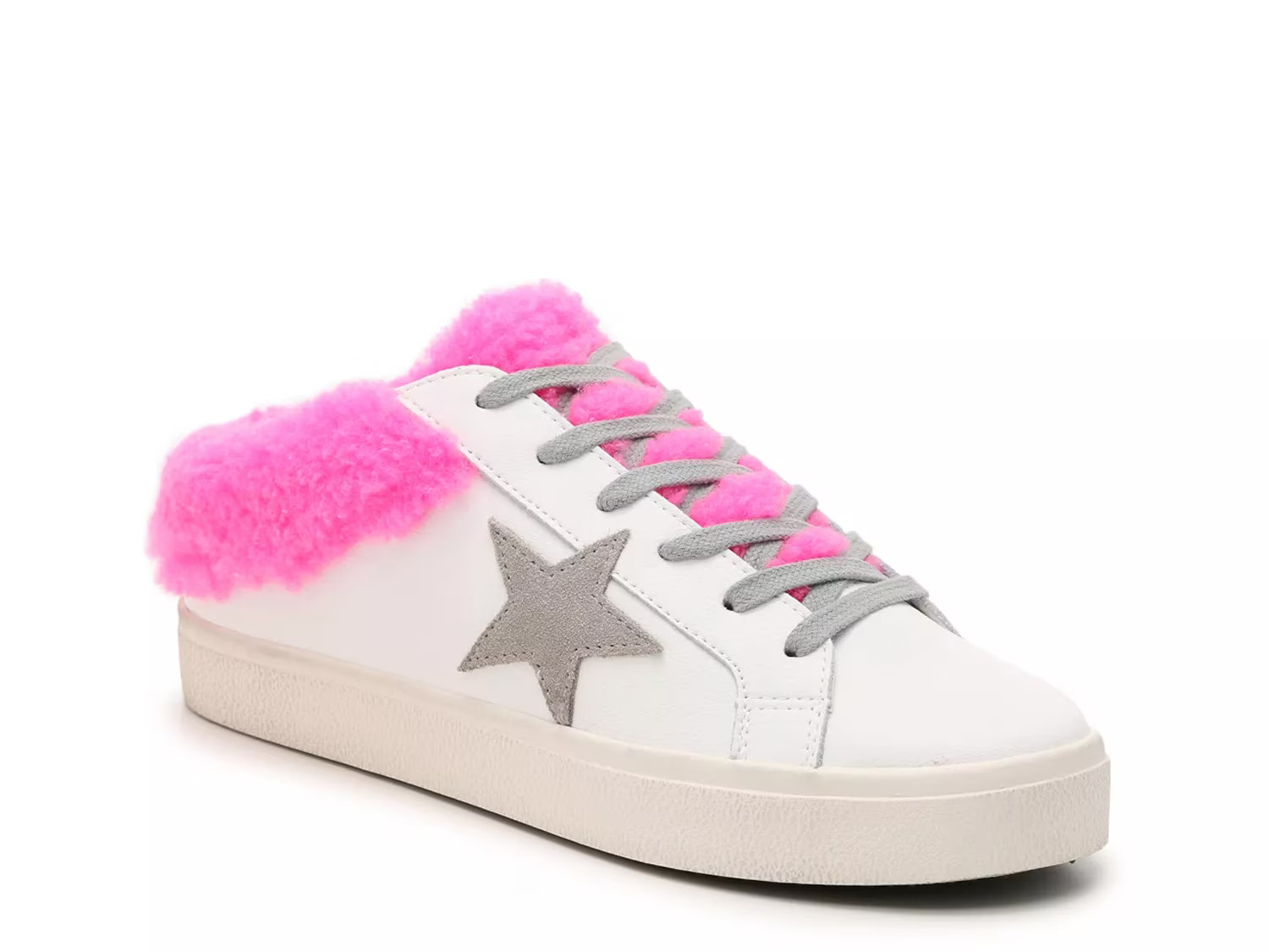 Steve Madden Polaris Star Slip-On Sneaker - Women's - Pink/White Leather - Size 7.5 - Slip-On | DSW