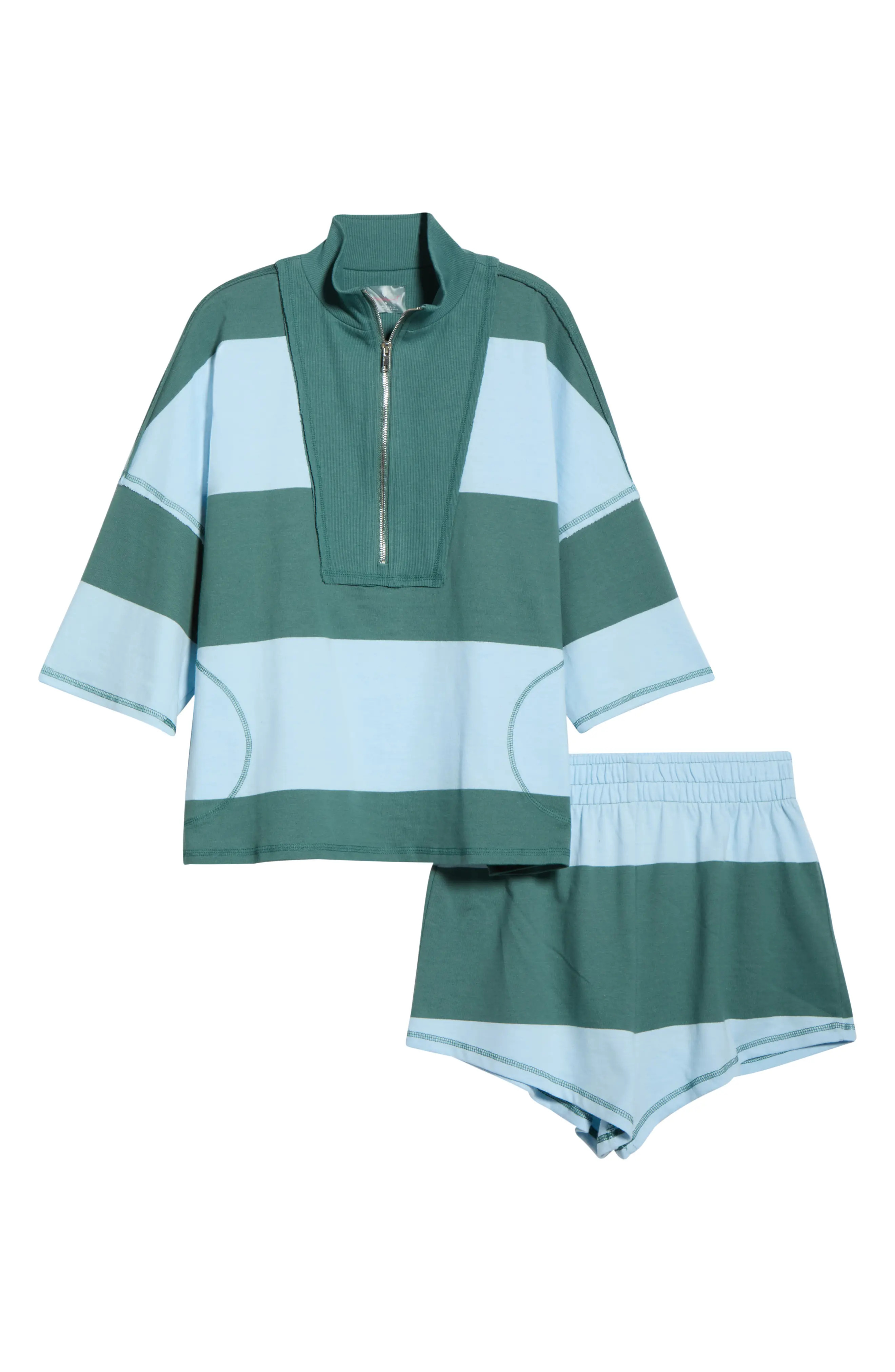 FP Movement Retro Rugby Half Zip Top & Shorts Set (Women) | Nordstrom | Nordstrom