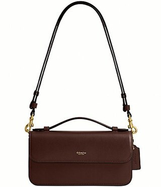 COACH Elora Leather Top Handle Shoulder Bag - Maple | Dillard's