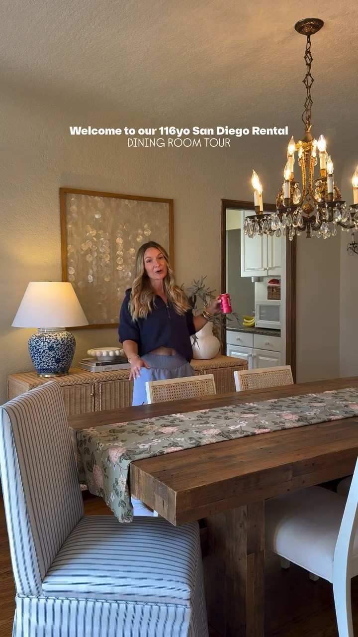 Part Two of our Home tour is the dining room.  I’m obsessed with having a formal dining room this big I just desperately need a rug in here.  I put a poll below on what you think I should do in here.  Can’t wait to hear your thoughts. 

@westelm @tjmaxx @homegoods @drinkpoppi @target @twopageswindow 

Military family - military spouse - military wife - coastguard family - coast guard wife - San Diego - mission hills - San Diego rentals - San Diego real estate - dining room - home decor