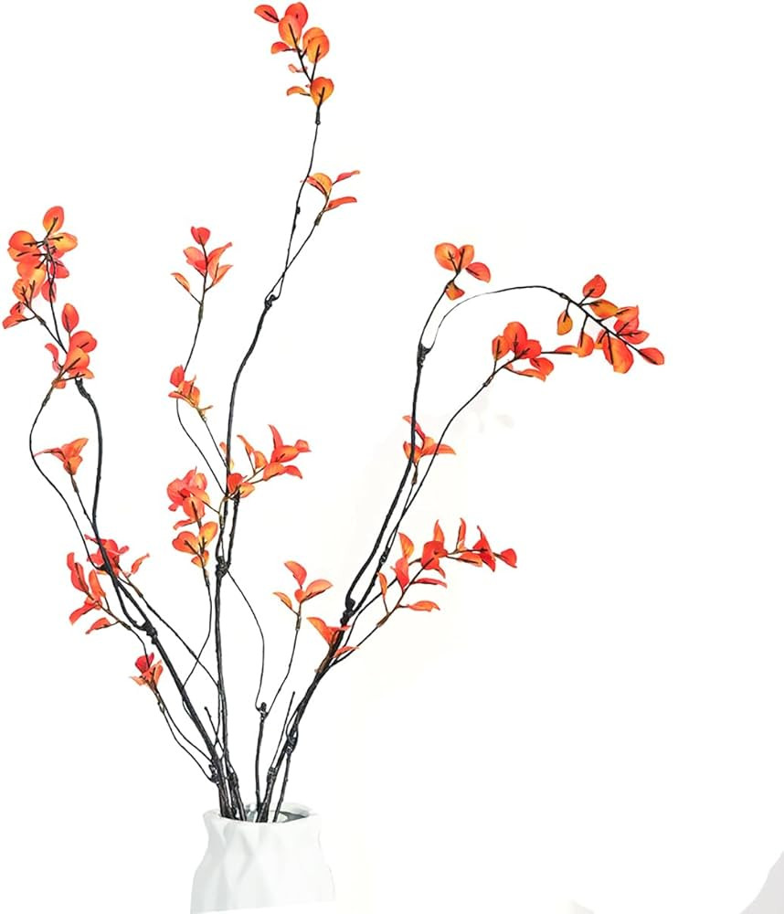 3pcs Artificial Ficus Branches Greenery Branches for Vase, Faux Silky Eucalyptus Branches Ficus T... | Amazon (US)