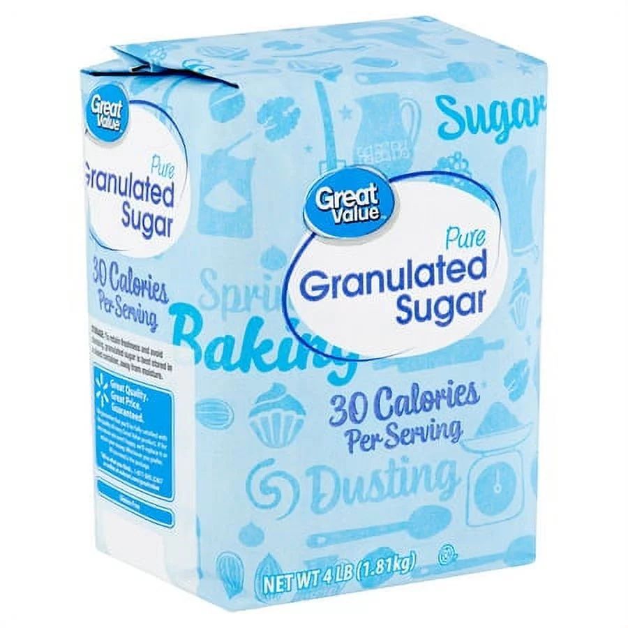 Great Value Pure Granulated Sugar, 4 lb | Walmart (US)